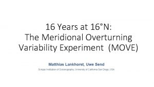 16 Years at 16N The Meridional Overturning Variability