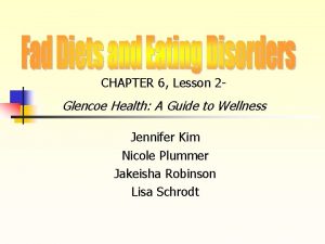 Chapter 6 glencoe health