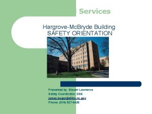 Division of Social Services HargroveMc Bryde Building SAFETY