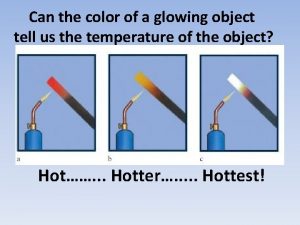 Can the color of a glowing object tell