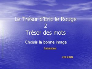 Le Trsor dEric le Rouge 2 Trsor des