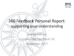 360 Feedback Personal Report supporting your understanding Martin