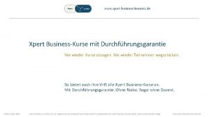 www xpertbusinesslernnetz de Xpert BusinessKurse mit Durchfhrungsgarantie Nie