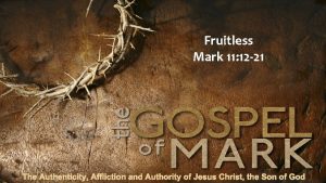 Fruitless Mark 11 12 21 MARK 11 12