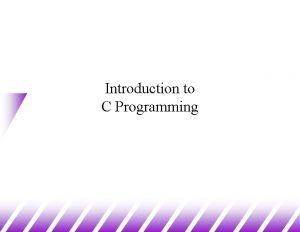 Introduction to C Programming A Brief History u