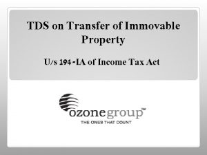 TDS on Transfer of Immovable Property Us 194