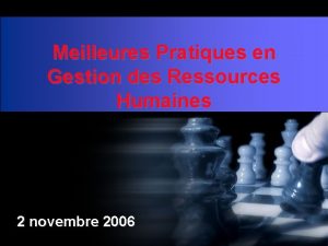 Meilleures Pratiques en Gestion des Ressources Humaines 2