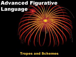 Advanced Figurative Language Tropes and Schemes What Is