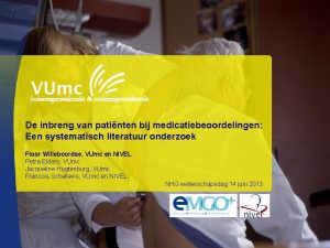 huisartsgeneeskunde ouderengeneeskunde De inbreng van patinten bij medicatiebeoordelingen