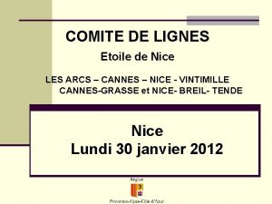 COMITE DE LIGNES Etoile de Nice LES ARCS