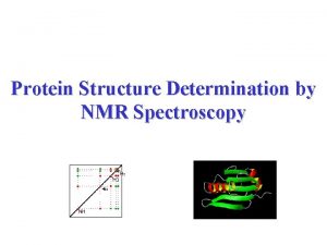 Protein Structure Determination by NMR Spectroscopy 1 D