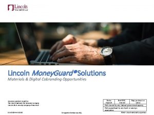 Lincoln Money Guard Solutions Materials Digital Cobranding Opportunities