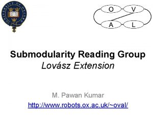 Submodularity Reading Group Lovsz Extension M Pawan Kumar