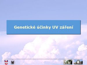 Genetick inky UV zen Indukovan mutace UV zen