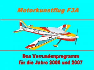 Motorkunstflug F 3 A Windrichtung Schematische Darstellung Programm