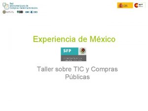 Experiencia de Mxico Taller sobre TIC y Compras