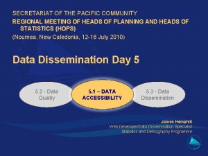 SECRETARIAT OF THE PACIFIC COMMUNITY REGIONAL MEETING OF