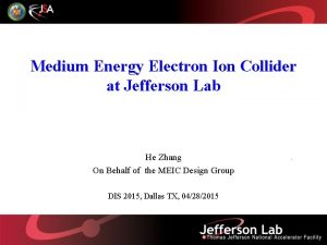 Medium Energy Electron Ion Collider at Jefferson Lab