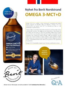 Nyhet fra Berit Nordstrand OMEGA 3 MCTD Omega