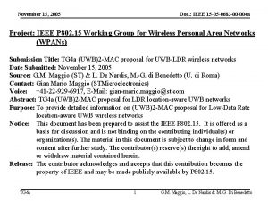 November 15 2005 Doc IEEE 15 05 0683