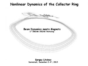 Nonlinear Dynamics of the Collector Ring Beam Dynamics