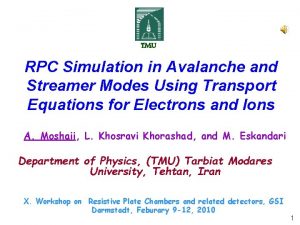 TMU RPC Simulation in Avalanche and Streamer Modes