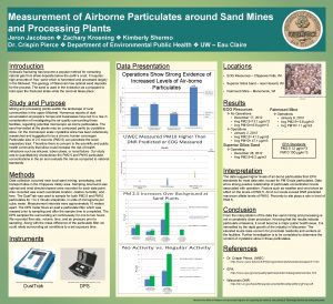 Measurement of Airborne Particulates around Sand Mines and