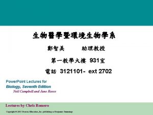 931 3121101 ext 2702 Power Point Lectures for