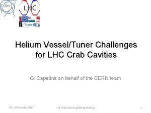 Helium VesselTuner Challenges for LHC Crab Cavities O