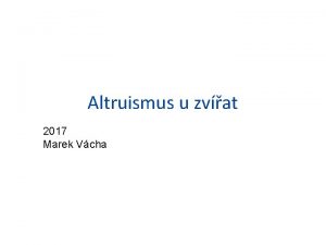 Altruismus u zvat 2017 Marek Vcha Albert Schweitzer