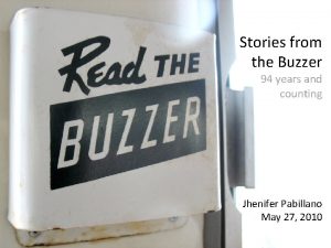 Stories from the Buzzer 94 years and counting