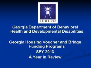 Georgia Department of Behavioral Health and Developmental Disabilities