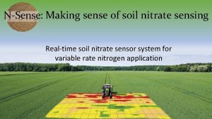 Making sense of soil nitrate sensing Realtime soil