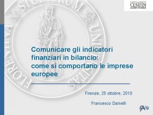 Comunicare gli indicatori finanziari in bilancio come si