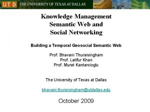 Knowledge Management Semantic Web and Social Networking Building