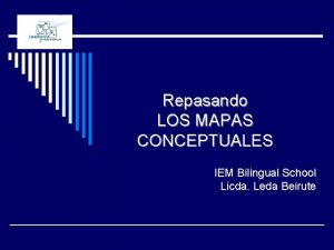 Repasando LOS MAPAS CONCEPTUALES IEM Bilingual School Licda