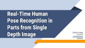 RealTime Human Pose Recognition in Parts from Single