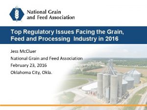 Top Regulatory Issues Facing the Grain Feed and