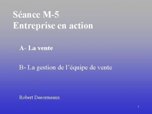 Sance M5 Entreprise en action A La vente