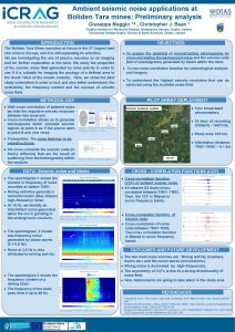 Ambient seismic noise applications at Boliden Tara mines