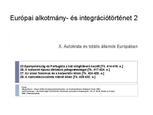 Eurpai alkotmny s integrcitrtnet 2 X Autokrata s