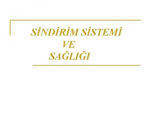 SNDRM SSTEM VE SALII SNDRM n n Az