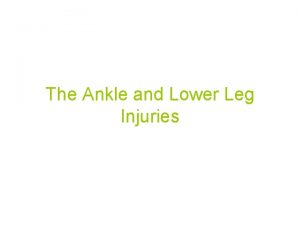 The Ankle and Lower Leg Injuries Prevention Heel