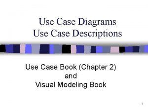 Use Case Diagrams Use Case Descriptions Use Case