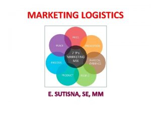 MARKETING LOGISTICS E SUTISNA SE MM Kuliah 5