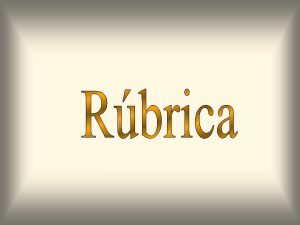 Rbrica Qu es Listado del conjunto de criterios