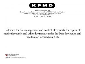 Title Page KPMD IT Solutions Ltd Blades Enterprise