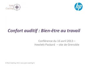 Confort auditif Bientre au travail Confrence du 16