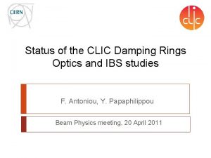 Status of the CLIC Damping Rings Optics and