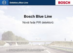Detektory Blue Line Bosch Blue Line Nov ada